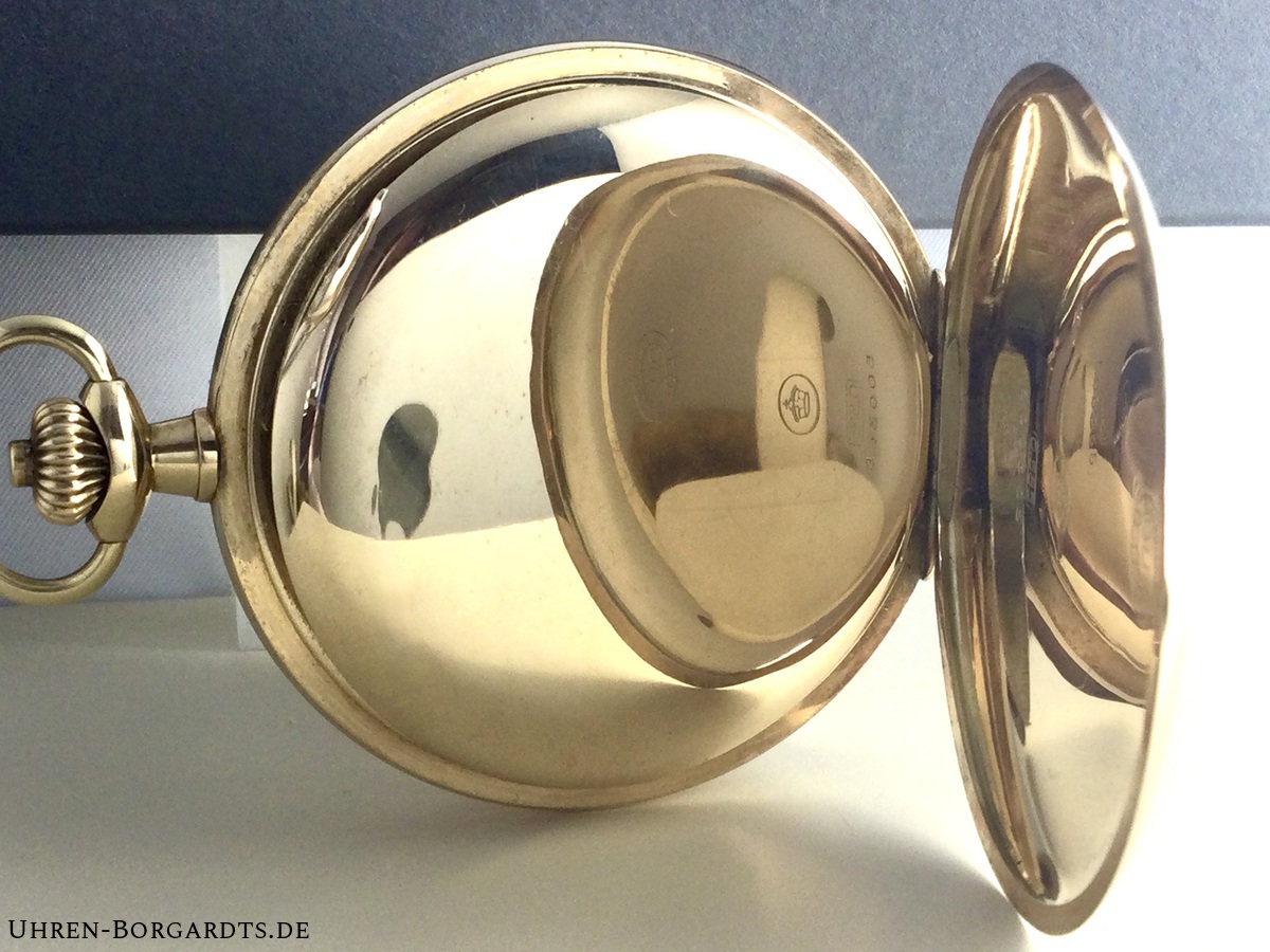 Deutschte 1931 & 51,5mm Gold 86gr A.Lange Kaliber Taschenuhr 585 Glashütte Deckel Söhne OLIW 3 Uhrenfabrikation Durchmesser Baujahr